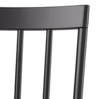 Lifestorey 5pc Edmonton Farmhouse Extendable Dining Set with Solid Wood Chairs Matte Black