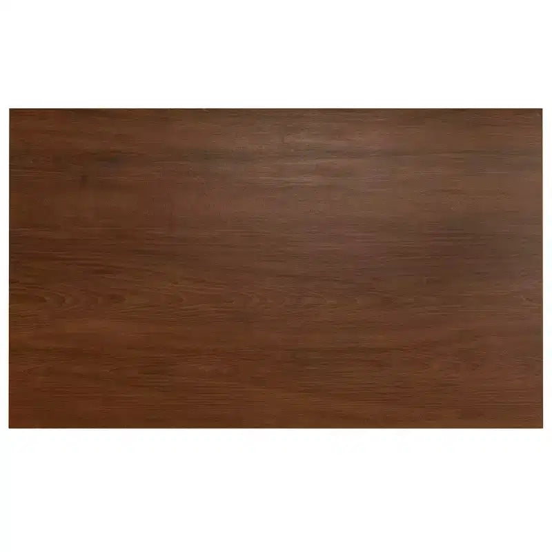 WyndenHall Saige Rectangle Dining Table Walnut Veneer: Contemporary Style, Seats 6, Non-Extension