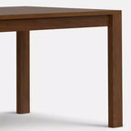 WyndenHall Saige Rectangle Dining Table Walnut Veneer: Contemporary Style, Seats 6, Non-Extension