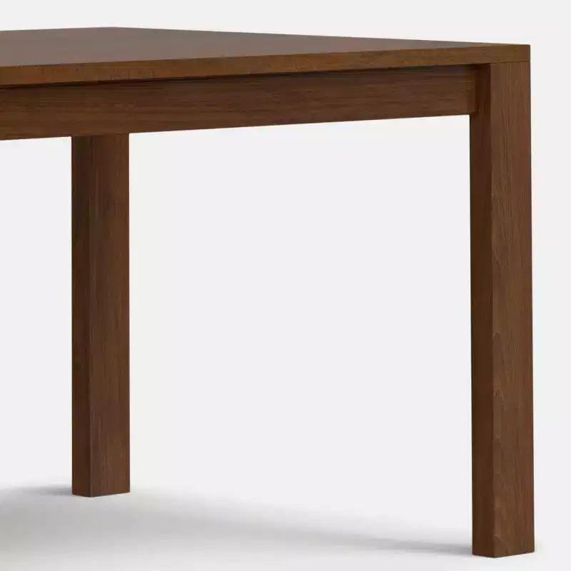 WyndenHall Saige Rectangle Dining Table Walnut Veneer: Contemporary Style, Seats 6, Non-Extension