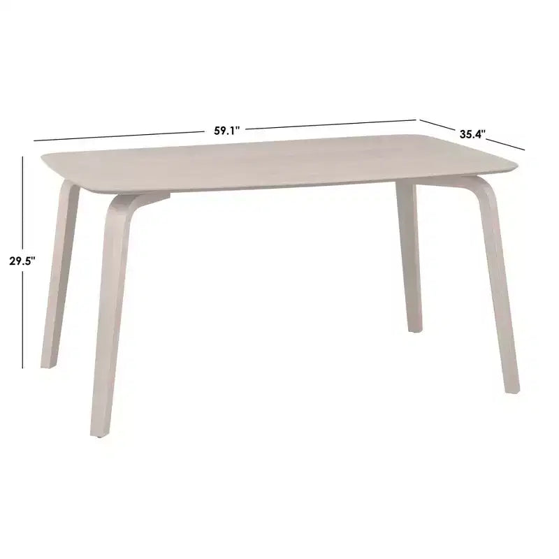Lifestorey 5pc Sigrid Rectangular Dining Set Natural Light Oak