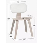 Lifestorey 5pc Sigrid Rectangular Dining Set Natural Light Oak