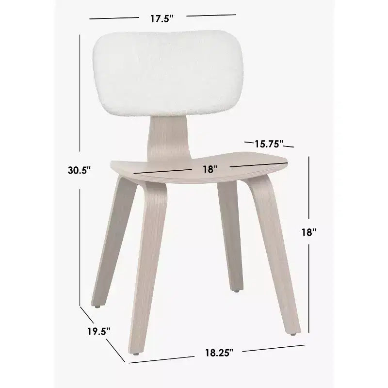 Lifestorey 5pc Sigrid Rectangular Dining Set Natural Light Oak