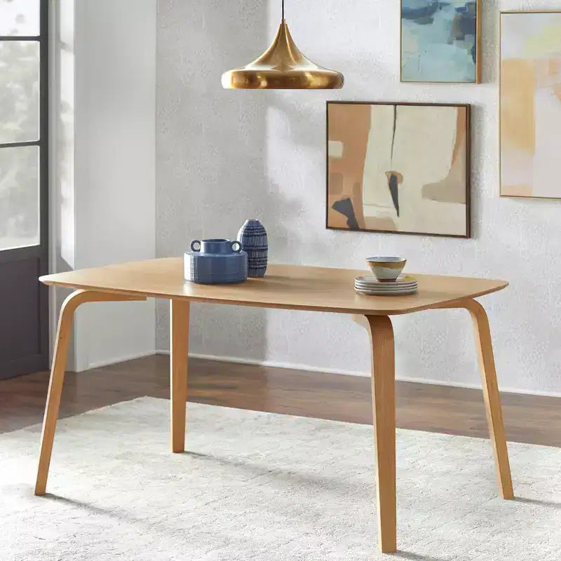 Lifestorey 5pc Sigrid Rectangular Dining Set Natural Light Oak