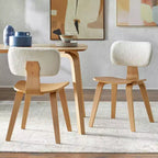 Lifestorey 5pc Sigrid Rectangular Dining Set Natural Light Oak