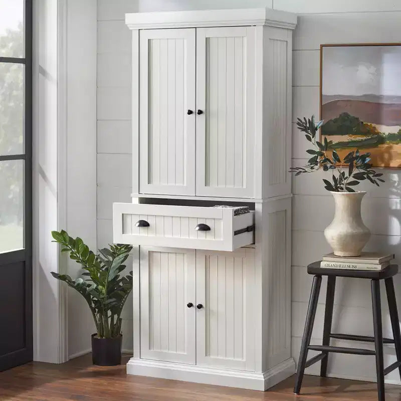 Buylateral Medicott Tall Kitchen Cabinet White
