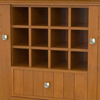 Freemont Sideboard Buffet with Storage, Adjustable Shelves & Bronze Knobs - WyndenHall: Holds 12 Bottles, Solid Wood
