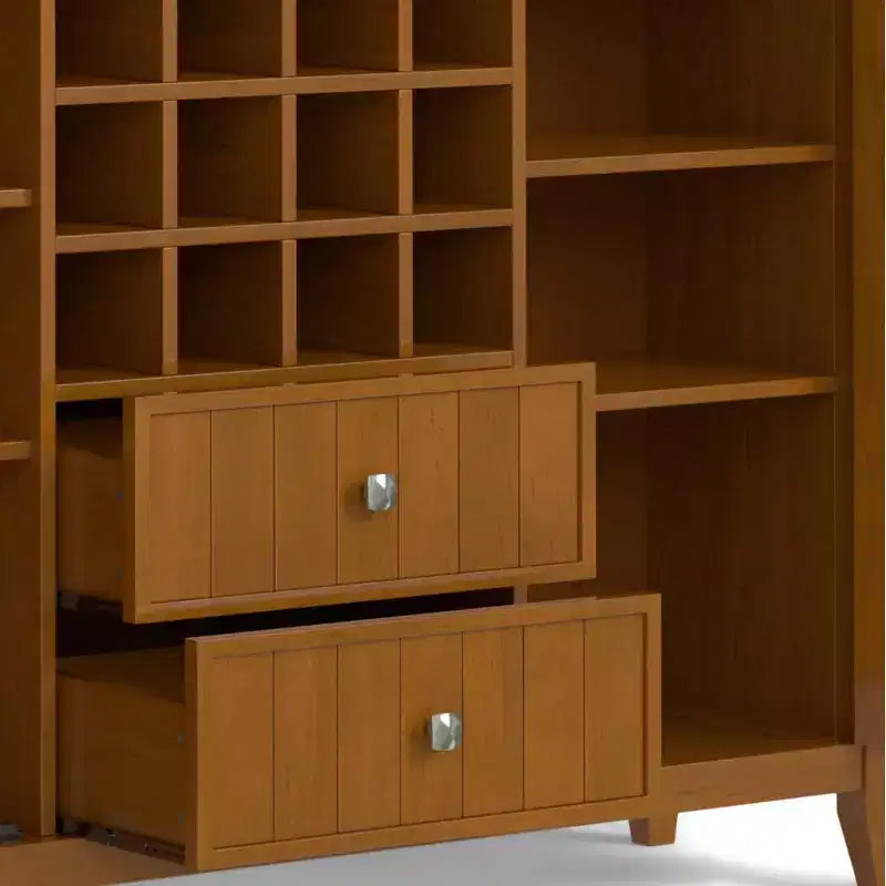 Freemont Sideboard Buffet with Storage, Adjustable Shelves & Bronze Knobs - WyndenHall: Holds 12 Bottles, Solid Wood