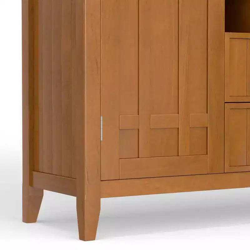 Freemont Sideboard Buffet with Storage, Adjustable Shelves & Bronze Knobs - WyndenHall: Holds 12 Bottles, Solid Wood