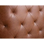 Milton Tufted Barrel Swivel Chair Brown - Madison Park: Upholstered, No Assembly, Bronze Plated Finish