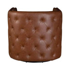 Milton Tufted Barrel Swivel Chair Brown - Madison Park: Upholstered, No Assembly, Bronze Plated Finish