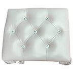 20" Dresden II Accent Chair PU/Bone White Finish - Acme Furniture: Romantic Spirit, Champagne Wingback, Nailhead Trim