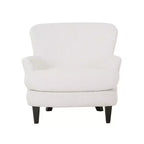 Christopher Knight Home Hartshorn Boucle Upholstered Club Chair and Ottoman Set Almond/Matte Black