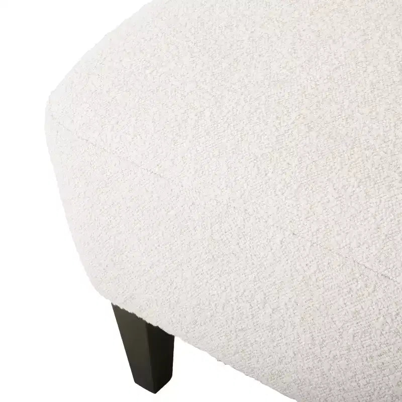 Christopher Knight Home Hartshorn Boucle Upholstered Club Chair and Ottoman Set Almond/Matte Black