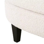 Christopher Knight Home Hartshorn Boucle Upholstered Club Chair and Ottoman Set Almond/Matte Black