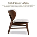 HOMES: Inside + Out River Run Mid-Century Modern Wingback Boucle Accent Chair Walnut