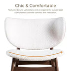 HOMES: Inside + Out River Run Mid-Century Modern Wingback Boucle Accent Chair Walnut
