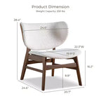 HOMES: Inside + Out River Run Mid-Century Modern Wingback Boucle Accent Chair Walnut