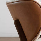 HOMES: Inside + Out River Run Mid-Century Modern Wingback Boucle Accent Chair Walnut