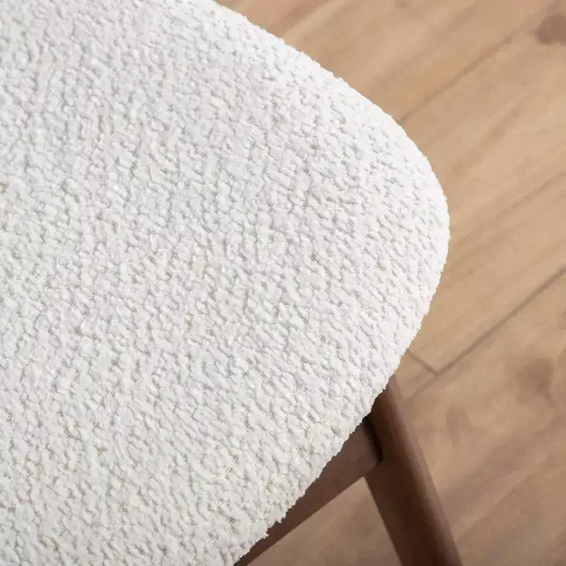 HOMES: Inside + Out River Run Mid-Century Modern Wingback Boucle Accent Chair Walnut