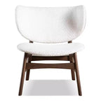 HOMES: Inside + Out River Run Mid-Century Modern Wingback Boucle Accent Chair Walnut