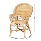 bali & pari Ratu Rattan Accent Chair: Handcrafted, Bohemian Design, No Assembly Required