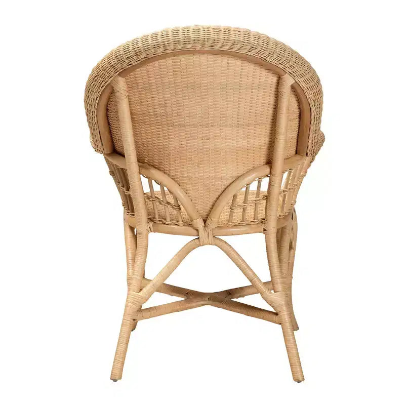 bali & pari Ratu Rattan Accent Chair: Handcrafted, Bohemian Design, No Assembly Required