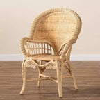 bali & pari Ratu Rattan Accent Chair: Handcrafted, Bohemian Design, No Assembly Required