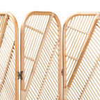 bali & pari Firenze Rattan Room Divider Natural Brown: Handcrafted, Trifold, Bohemian Design, No Assembly Required