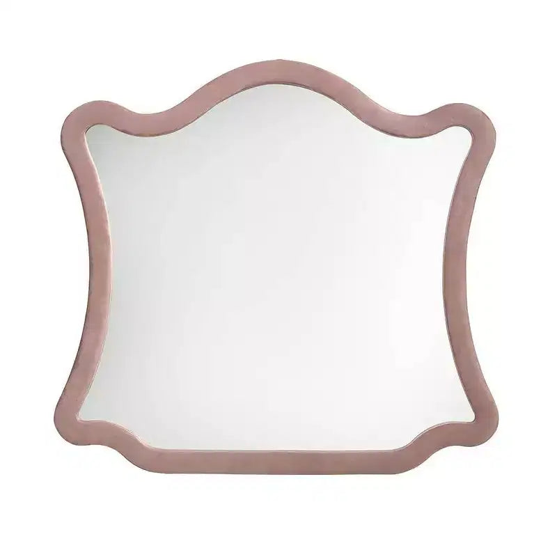 Acme Furniture Salonia Dresser Mirror Pink Velvet