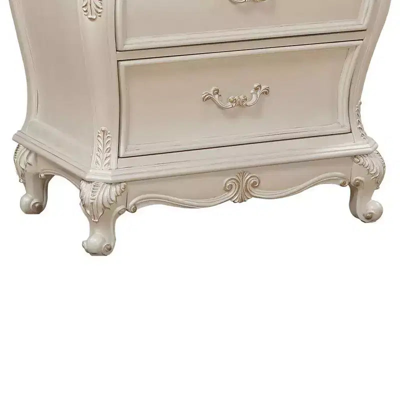30" Chantelle Nightstand Pearl White - Acme Furniture