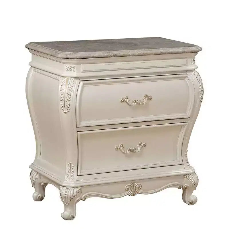 30" Chantelle Nightstand Pearl White - Acme Furniture