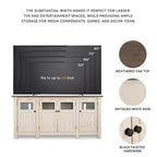 Bolanburg Extra Large TV Stand for TVs up to 74" Off White: Entertainment Center - Signature Design by Ashley