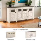 Bolanburg Extra Large TV Stand for TVs up to 74" Off White: Entertainment Center - Signature Design by Ashley