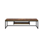Bob TV Stand for TVs up to 59" Weathered Oak/Black Metal Finish - Acme Furniture: Sturdy Console for Television Display