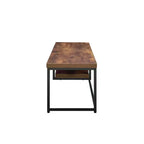 Bob TV Stand for TVs up to 59" Weathered Oak/Black Metal Finish - Acme Furniture: Sturdy Console for Television Display