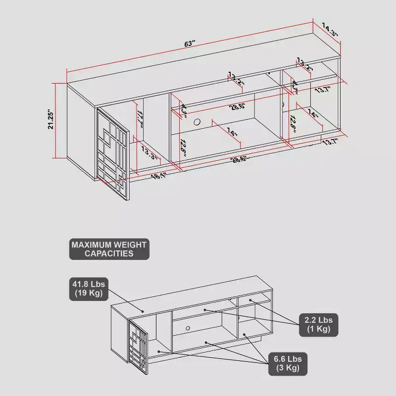 Techni Mobili Contemporary TV Stand for TVs up to 70" Oak: Modern Entertainment Center with Storage, Cable Management