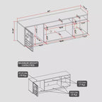 Techni Mobili Contemporary TV Stand for TVs up to 70" Oak: Modern Entertainment Center with Storage, Cable Management