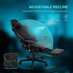 GTPLAYER Gaming Chair with Bluetooth Speakers and Footrest High Back Office Chair Red