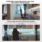 GTRACING Gaming Chair with Bluetooth Speakers High Back PU Office Chair Purple