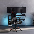 Brassex 52" Lucas Gaming Chair Black/Red