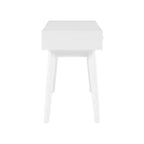 42" Wedeln 2 Drawer Mid-Century Modern Desk White Finish Wood - Powell: Home Office Furniture