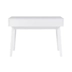 42" Wedeln 2 Drawer Mid-Century Modern Desk White Finish Wood - Powell: Home Office Furniture