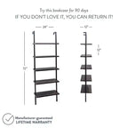 72.5" Nathan James Set of 2 Theo Bookshelf Black