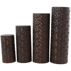 Olivia & May Metal Abstract Tall Slim Pedestal Table: Set of 4, No Assembly, Industrial Style