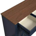 Festivo 55" Vintage Style Storage Accent Buffet Sideboard Cabinet with Drawers Navy