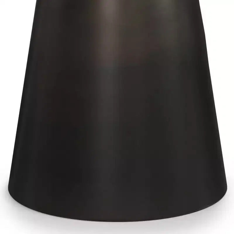 WyndenHall Arna Side Table Black/Gold: Contemporary Marble Top, Scratch-Resistant, 19.5" Height