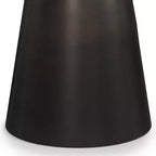 WyndenHall Arna Side Table Black/Gold: Contemporary Marble Top, Scratch-Resistant, 19.5" Height