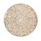 Storied Home Handwoven Side Table Whitewashed