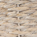 Storied Home Handwoven Side Table Whitewashed